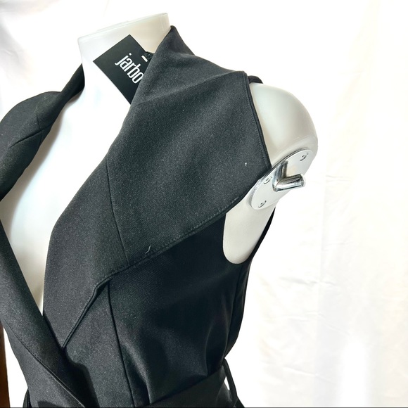 Jarbo $325 Belted Vest Top Pockets Black 0 NWT - Picture 3 of 9